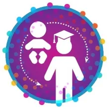 A graduate and a baby
