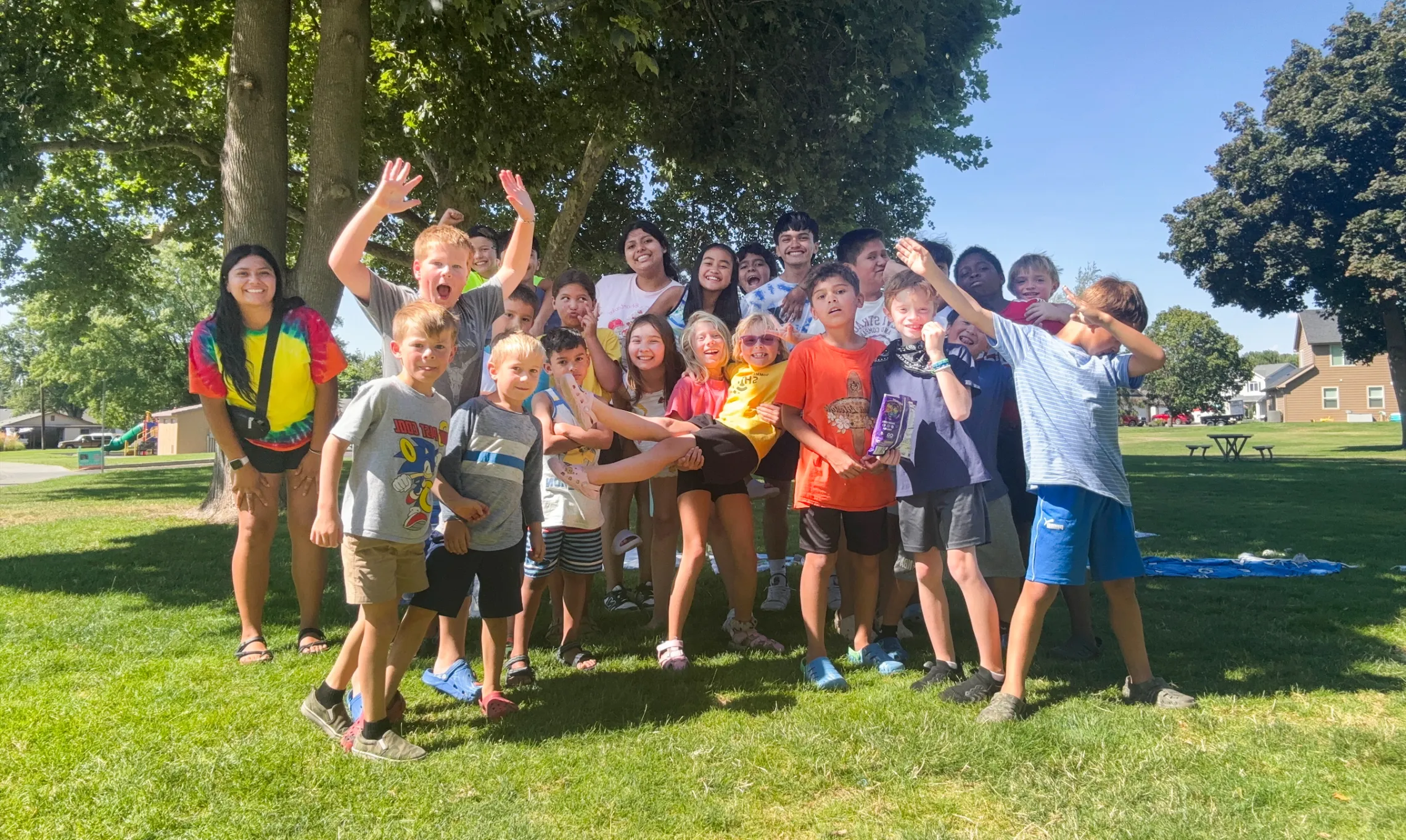 Summer Campers taking a group photo