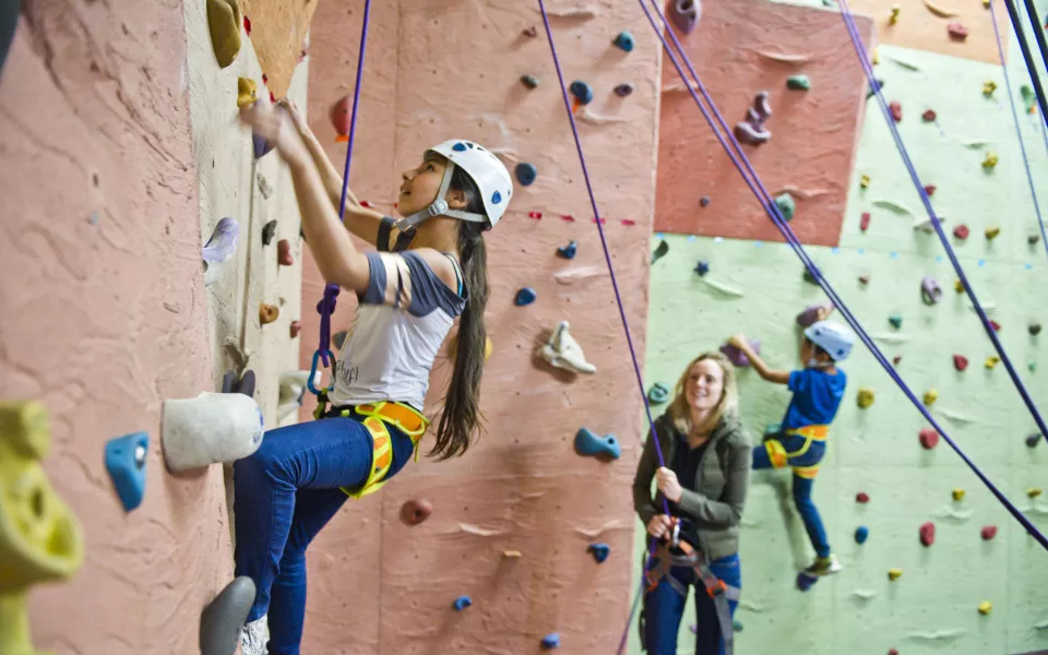 Rock climbing wall
